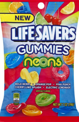 Life Savers Neons Gummies Candy Bag 7 Oz - Image 2