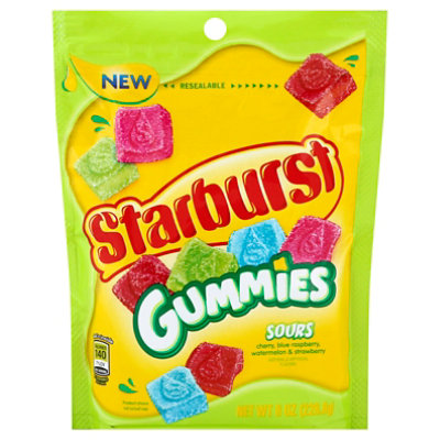 Starburst Gummy Candy Sours Grab N Go Size Resealable Bag - 8 Oz - Image 1