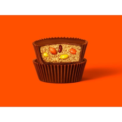 Reeses Big Cup Stuffed With Reeses Pieces King Size Peanut Butter Cups Candy Pack - 2.8 Oz - Image 3