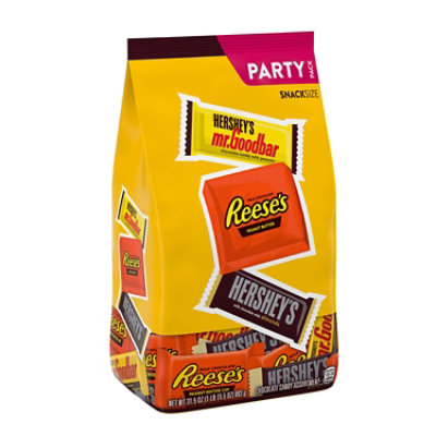 HERSHEY'S And Reese's Assorted Chocolate Flavored Snack Size Candy Party Pack - 31.5 Oz - Image 1