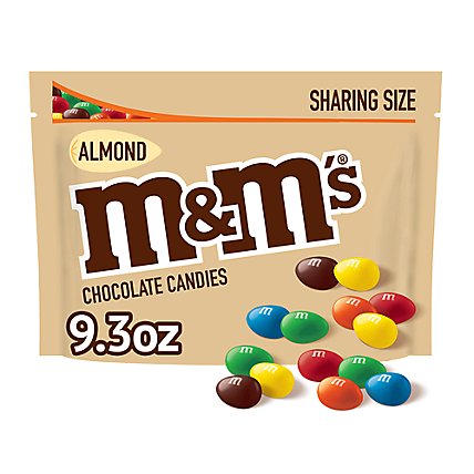 M&M'S Almond Milk Chocolate Candy Sharing Size Bag - 9.3 Oz - Image 1
