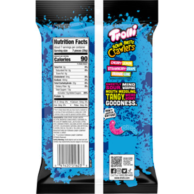 Trolli Fruit Flavors Sour Brite Crawlers Gummy Worms - 7.2 Oz - Image 5