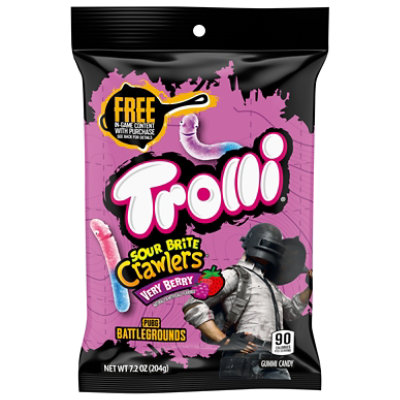 Trolli Candy Gummi Sour Brite Crawlers Very Berry - 7.2 Oz - Image 3