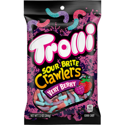 Trolli Very Berry Sweet and Sour Brite Crawlers Gummy Worms - 7.2 Oz - Image 2