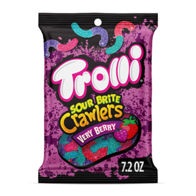 Trolli Candy Gummi Sour Brite Crawlers Very Berry - 7.2 Oz