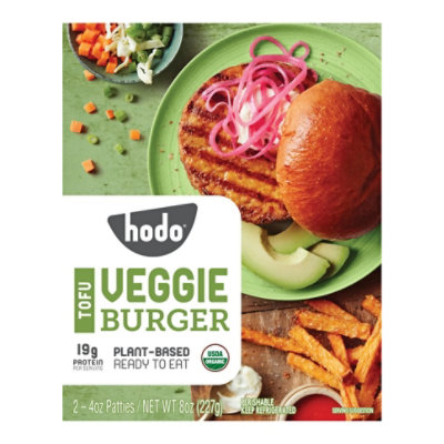 Hodo Tofu Veggie Burgers Org - 8 Oz