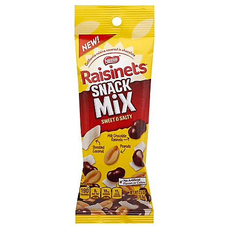 Raisinets California Raisins Milk Chocolate Snack Mix Sweet & Salty Bag - 2.5 Oz