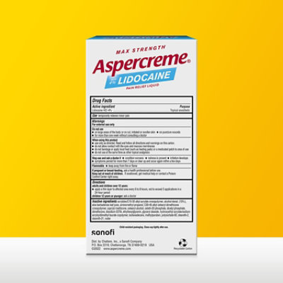 Aspercreme Pain Relieving Liquid Maximum Strength with 4% Lidocaine Odor Free - 2.5 Fl. Oz. - Image 2