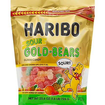 Haribo Gold-Bears Gummy Candy Sour - 25.6 Oz - Image 2