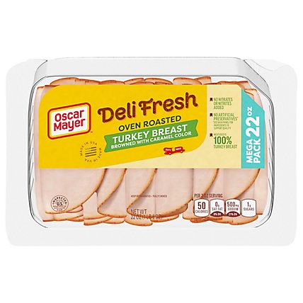 Oscar Mayer Deli Fresh Oven Roasted Turkey Breast Sliced Deli Lunch Meat Mega Pack Tray - 22 Oz - Image 5