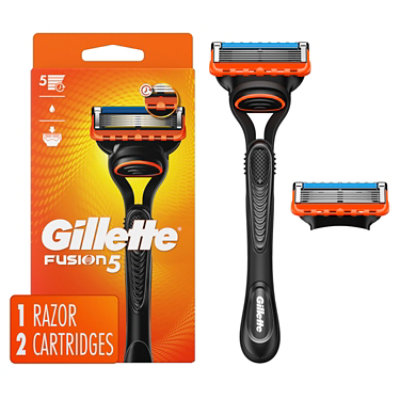 Gillette Fusion5 Mens Razor Handle + 2 Blade Refills - Each