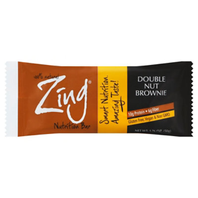 Zing Bars Bar Dbl Nut Brownie - 1.76 Oz - Image 1