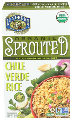 Lundberg Organic Sprouted Rice Whole Grain Chile Verde - 6 Oz