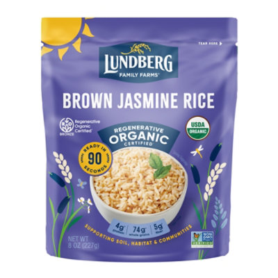 Lundberg Family Farms Regenerative Organic Certified Brown Jasmine 90-Second Rice - 8 Oz - Image 1