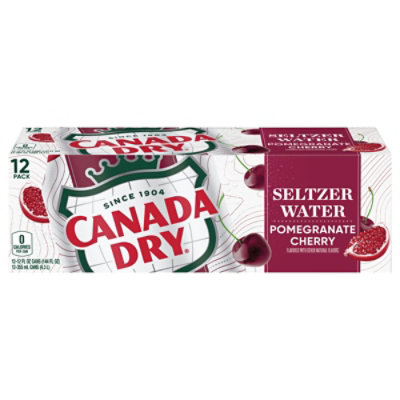 Canada Dry Pomegranate Cherry Sparkling Seltzer Water In Can - 12-12 Fl. Oz. - Image 1