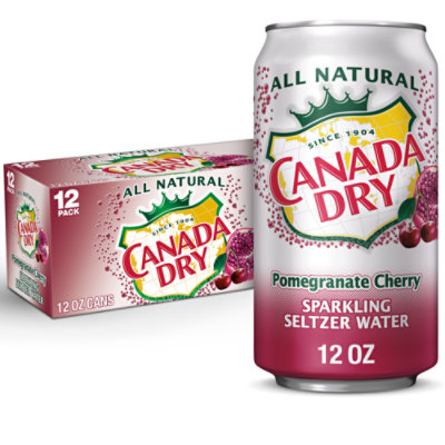 Canada Dry Pomegranate Cherry Sparkling Seltzer Water In Can - 12-12 Fl. Oz. - Image 1