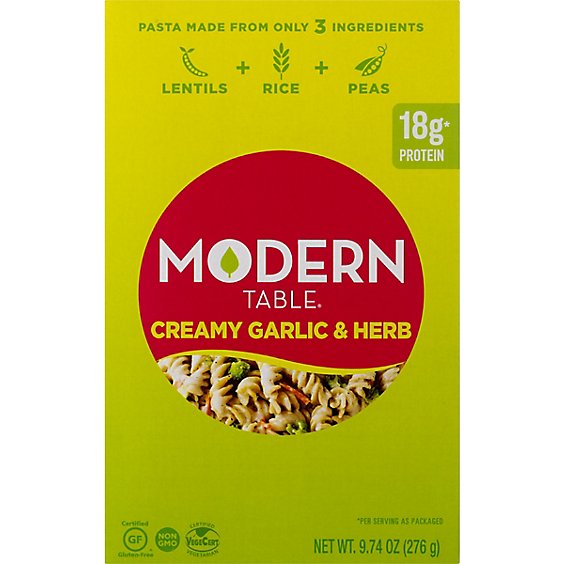 Modern Table Meals Meal Kit Lentil Pasta Creamy Garlic & Herb Box - 9.74 Oz