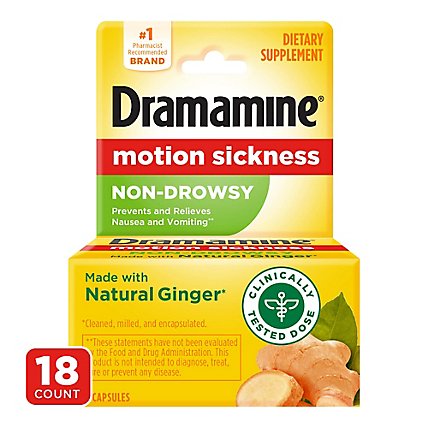 Dramamine Non-Drowsy Natural - 18 Count - Image 2