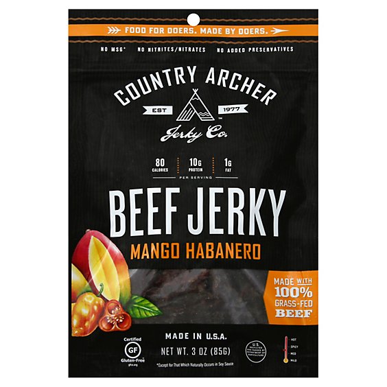 Country Archer Beef Jerky Mango Habanero - 3 Oz