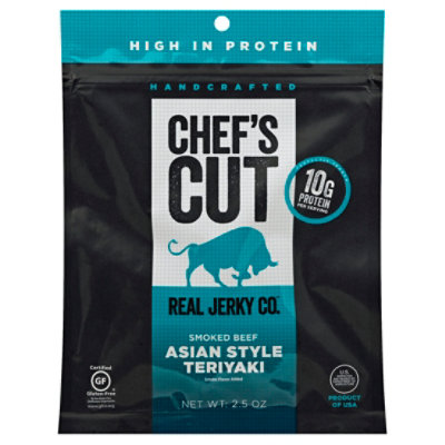 Chefs Cut Real Jerky Co. Real Steak Jerky Asian Style Teriyaki - 2.5 Oz - Image 1