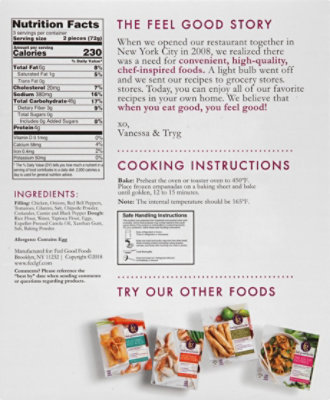 Feel Good Foods Empanadas Chicken - 8 Oz - Image 6