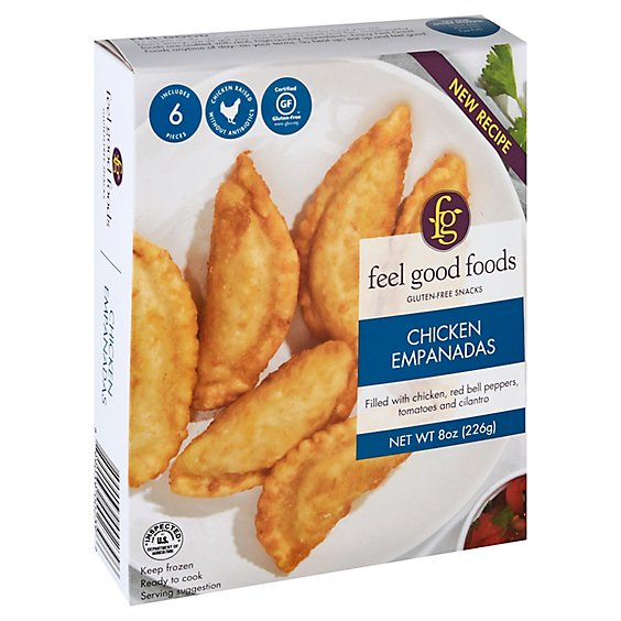 Feel Good Foods Empanadas Chicken - 8 Oz
