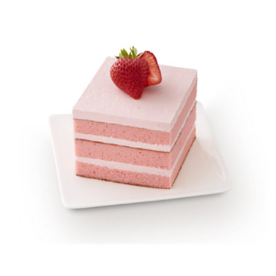 Bakery Cake Strawberry Short Cube - Each