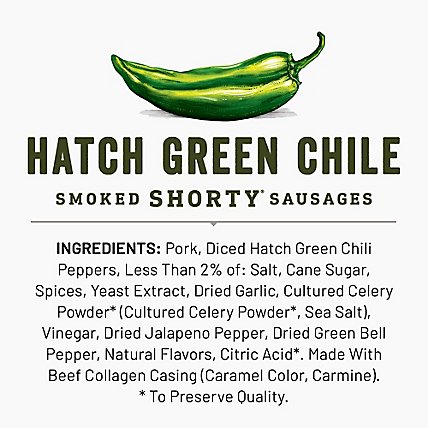 Duke's Hatch Green Chile Smoked Shorty Sausages - 5 Oz - Image 5