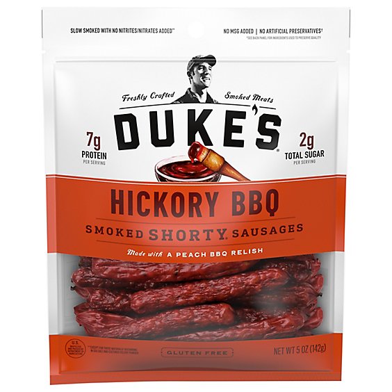 Duke's Hickory Peach BBQ Smoked Shorty Sausages - 5 Oz