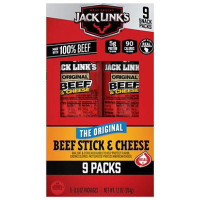 Jack Link's Original Beef & Cheese Sticks 9 Pack