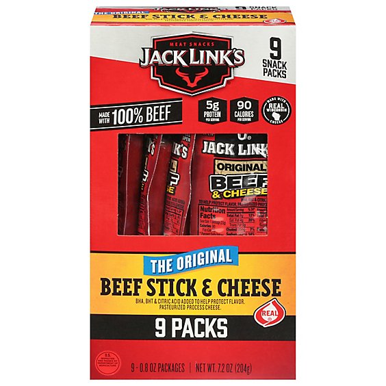 Jack Links Beef & Cheese Multi-Pack All American - 7.2 Oz