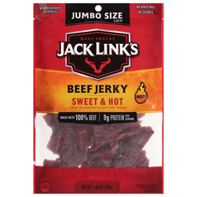 Jack Links Jerky Jumbo Bag Beef Sweet & Hot - 5.85 Oz - Safeway