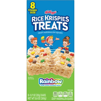 Rice Krispies Treats Marshmallow Snack Bars Rainbow Kids Snacks 8 Count - 5.6 Oz - Image 8