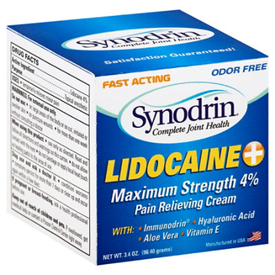 Synodrin Pn Crm W/Lidocaine - 3.4 Oz - Image 1