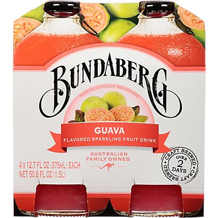 Bundaberg Beverage Non Alcoholic Sparkling Fruit Drink Guava - 4-12.7 Fl. Oz. - Image 6
