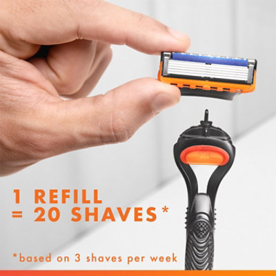 Gillette Fusion5 Mens Razor Handle + 1 Blade Refill - Each - Image 6