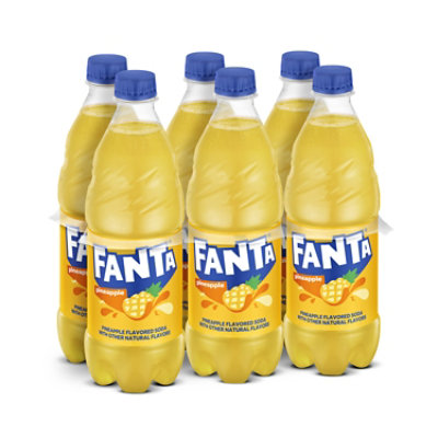 Fanta Soda Pop  Pineapple Flavored 6 16 9 Fl Oz Tom Thumb