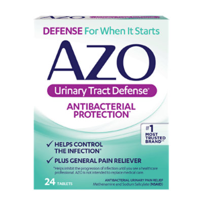 AZO Urinary Tract Defense Antibacterial Protection Tablets - 24 Count