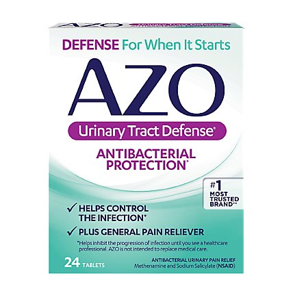 AZO Urinary Tract Defense Antibacterial Protection Tablets - 24 Count - Image 1