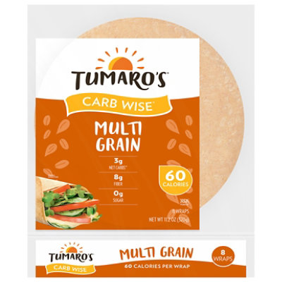 Tumaros Wrap Low Carb Mltigr - 8 Each - Image 1