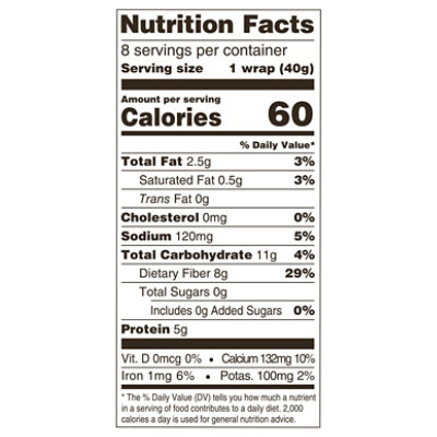 Tumaros Wrap Low Carb Mltigr - 8 Each - Image 3