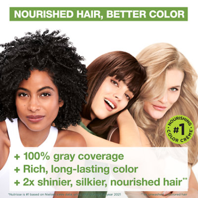 Garnier Nutrisse Nourishing Hair Color Creme 22 Intense Blue Black (Mulberry) Kit - Each - Image 4