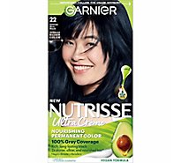 Garnier Nutrisse 22 Intense Blue Black Nourishing Hair Color Creme - Each