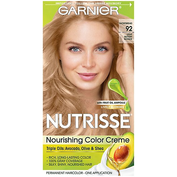 Nutrisse Permanent Haircolor Color Creme Nourishing Light Buttery Blonde 92 - Each