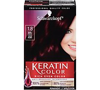 Schwarzkopf Keratin Color 1.8 Ruby Noir Permanent Hair Color Cream - Each