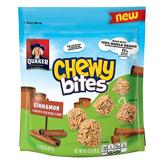 Quaker Chewy Bites Cinnamon - 4.5 Oz