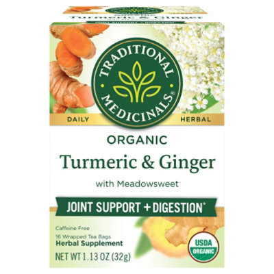 Traditional Medicinals Organic Turmeric with Meadowsweet & Ginger Herbal Tea Bags - 16 Count - Image 3