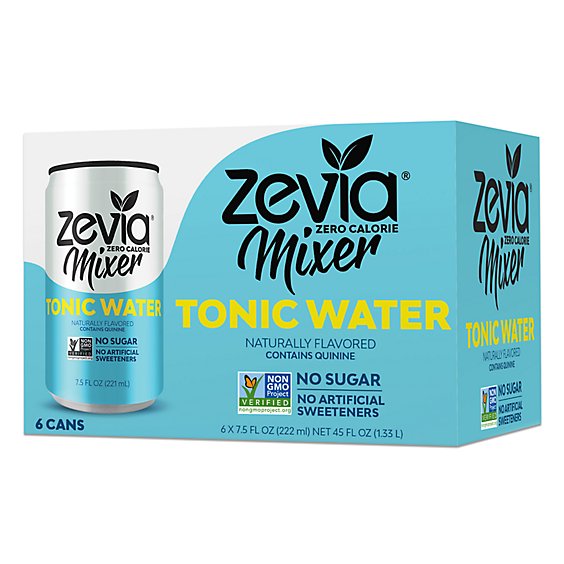 Zevia Tonic Water Mixers - 6-7.5 Fl. Oz.