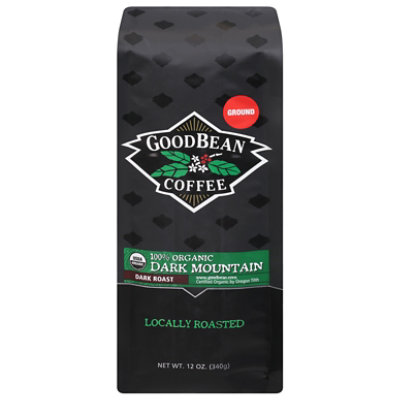 GoodBean Coffee Coffee Organic Ground Dark Roast Dark Mountain - 12 Oz - Image 2
