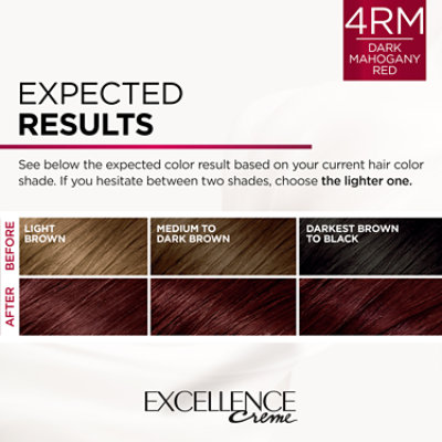 L'Oreal Paris Excellence Creme Permanent Triple Care Hair Color 4RM Dark Mahogany Red Kit - Each - Image 4